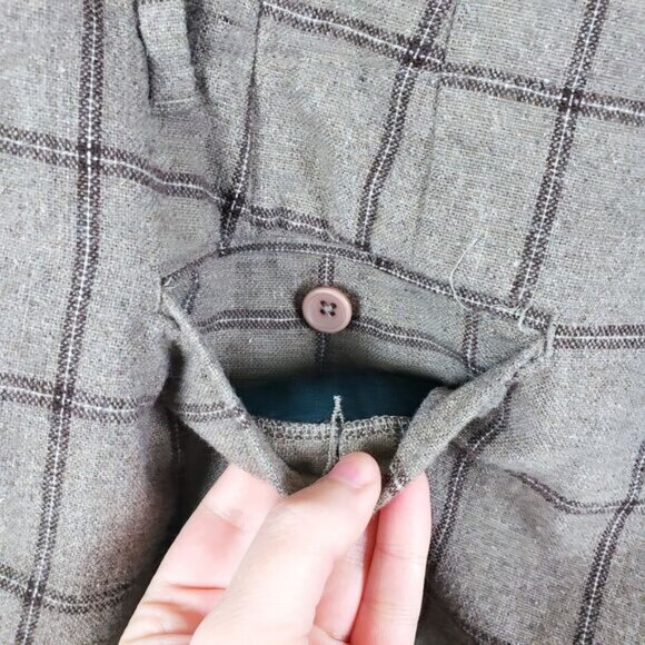 Asos Plaid Wool Pants Womens 32x32 Tapered Leg Academia Heritage - Picture 10 of 12